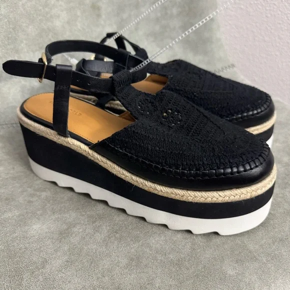 NWT Free People Morning In Mykonos Crochet Platform Wedge Espadrilles Sz 10